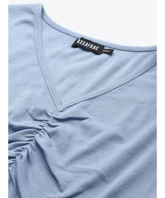 Blue Gather Detail Crop Top 5