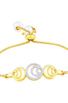 Stylish Round Shape Gold toned Adjustable Bracelet For Women