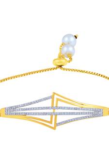 designer Gold toned Adjustable Bracelet For Women