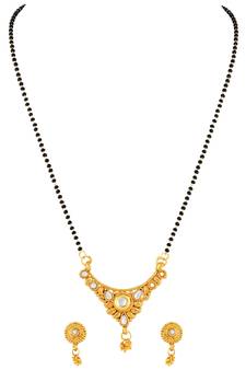 Pretty designer Gold toned  Mangalsutra Set For Women