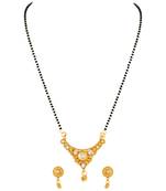 Pretty designer Gold toned  Mangalsutra Set For Women