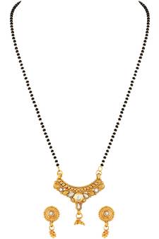 Attractive designer Gold toned Mangalsutra Set For Women