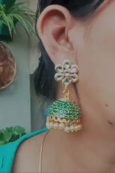 Green party-jewellery