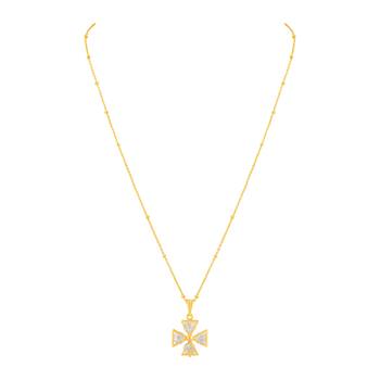 Fancy Gold -toned Floral Pendant for Women & Girls 1