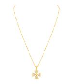 Fancy Gold -toned Floral Pendant for Women & Girls