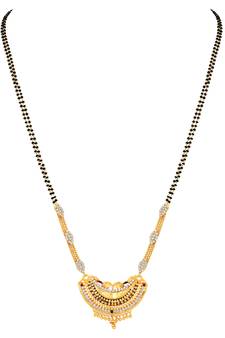 Traditional Meenakari Gold toned Mangalsutra For Women