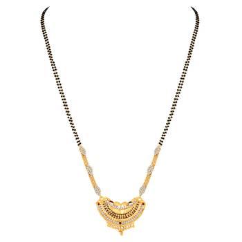 Traditional Meenakari Gold toned Mangalsutra For Women 1