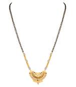 Traditional Meenakari Gold toned Mangalsutra For Women