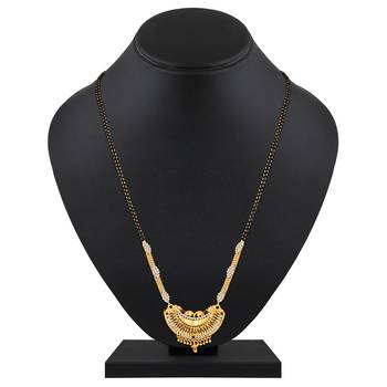 Traditional Meenakari Gold toned Mangalsutra For Women 3