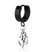 Om Charm Silver toned Single Stud Earring For Men