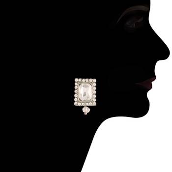 Rhodium Plated Crystal Stone Beaded Choker Necklace Jewellery Set With Earrings 3
