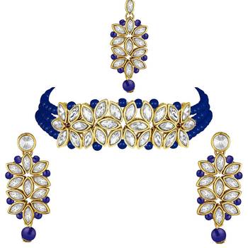 Kundan & Pearl Beaded Choker Set for Women/Girls 1