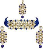 Kundan & Pearl Beaded Choker Set for Women/Girls
