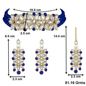 Kundan & Pearl Beaded Choker Set for Women/Girls 5
