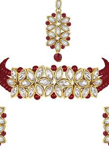 Kundan & Pearl Beaded Choker Set for Women/Girls