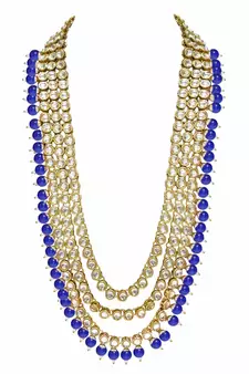 Traditional Kundan & Pearl Studed Bridal Jewellery Set for Women