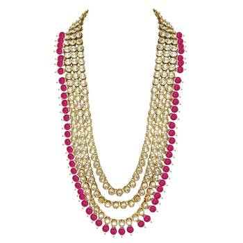  Traditional Kundan & Pearl Studed Bridal Jewellery Set for Women 5