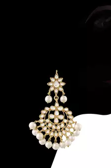Traditional Handcrafted Faux Kundan & Pearl Studded Choker Jewellery Set For Women