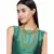18K Gold Plated Traditional South Indian Stylish Golden Leaf Work Necklace With Earrings For Women & Girls