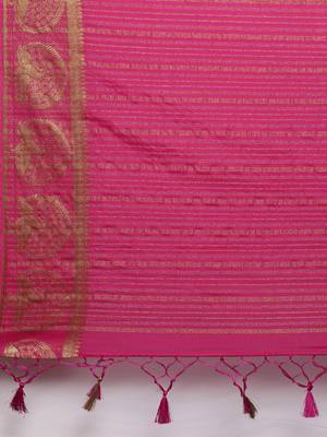 Blue woven crepe saree with blouse 5