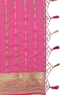 Navy blue woven crepe saree with blouse 4