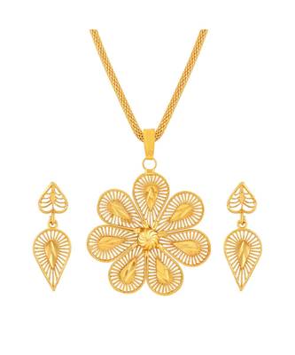 One Gram Gold plated Pendant Set For Women 1