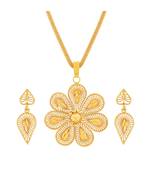 One Gram Gold plated Pendant Set For Women