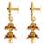 Gold toned Maroon Jhumki Dangle Earring For Women
