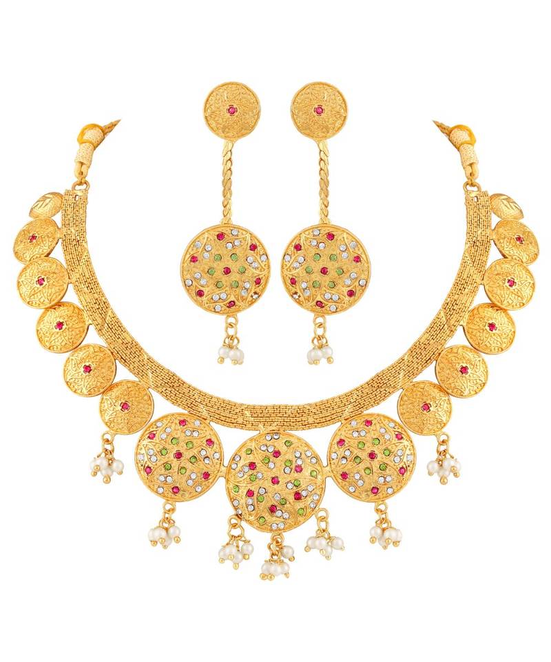Gram Gold plated Choker Necklace Set 