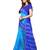 Varyaa Women's Dark And Sky Blue Art Silk Handmade Jodhpuri Bandhani Saree With Blouse Piece