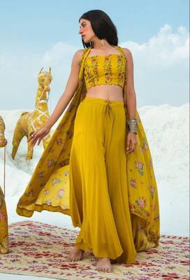 Mustard embroidered rayon kurtas-and-kurtis 1