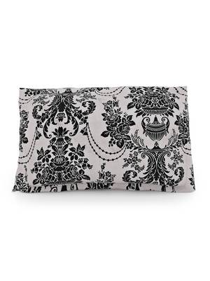 Cotton Blend 120 TC Floral Single Bed Sheet with 1 Pillow Cover  Beige Black 5