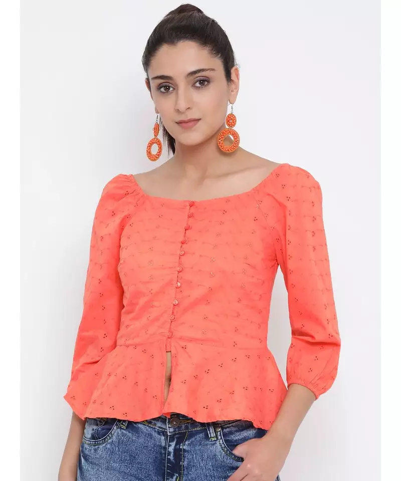 Orange Hilton Women Top