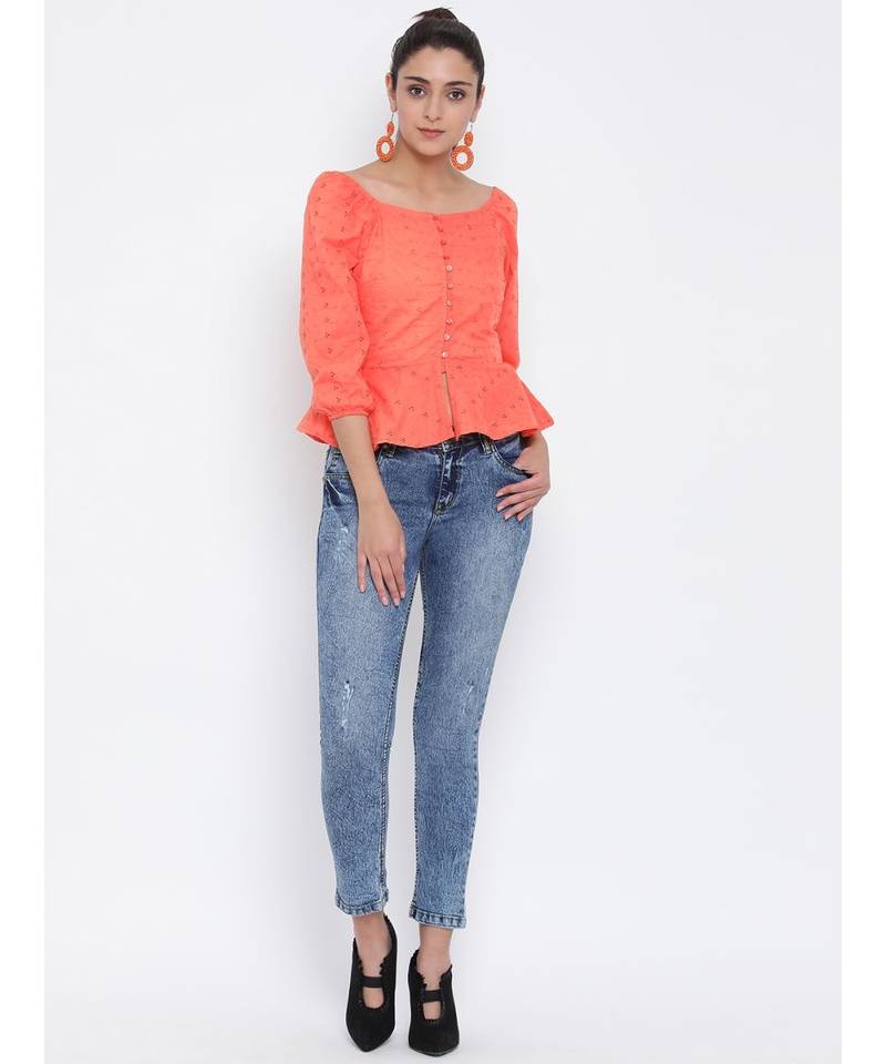 Orange Hilton Women Top