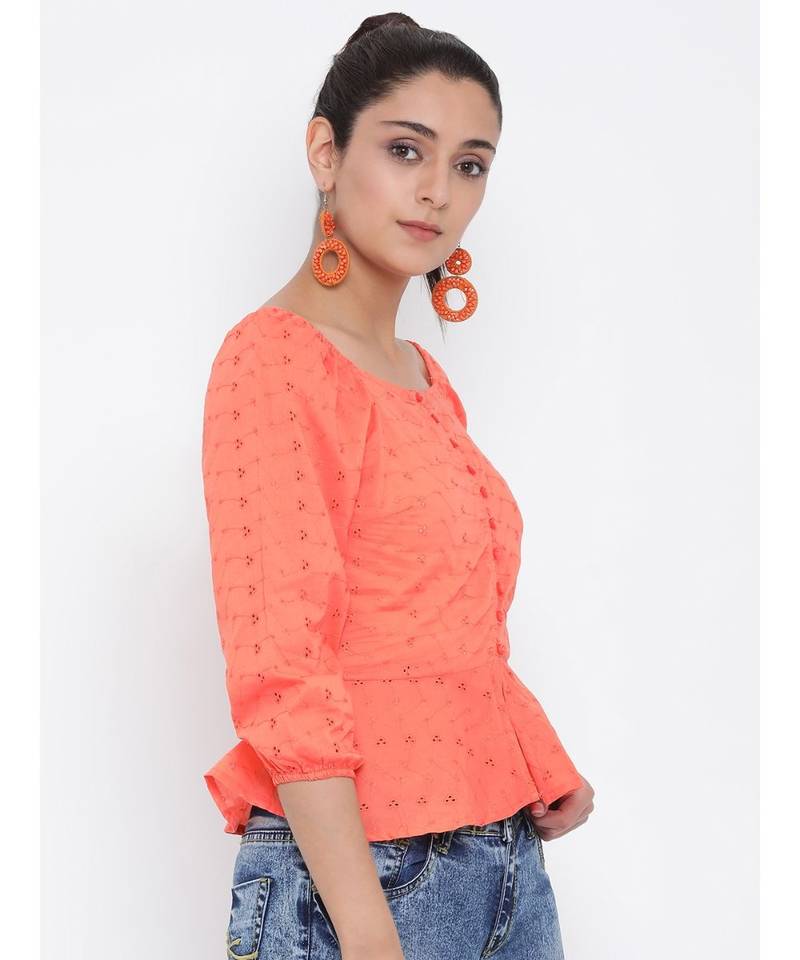 Orange Hilton Women Top