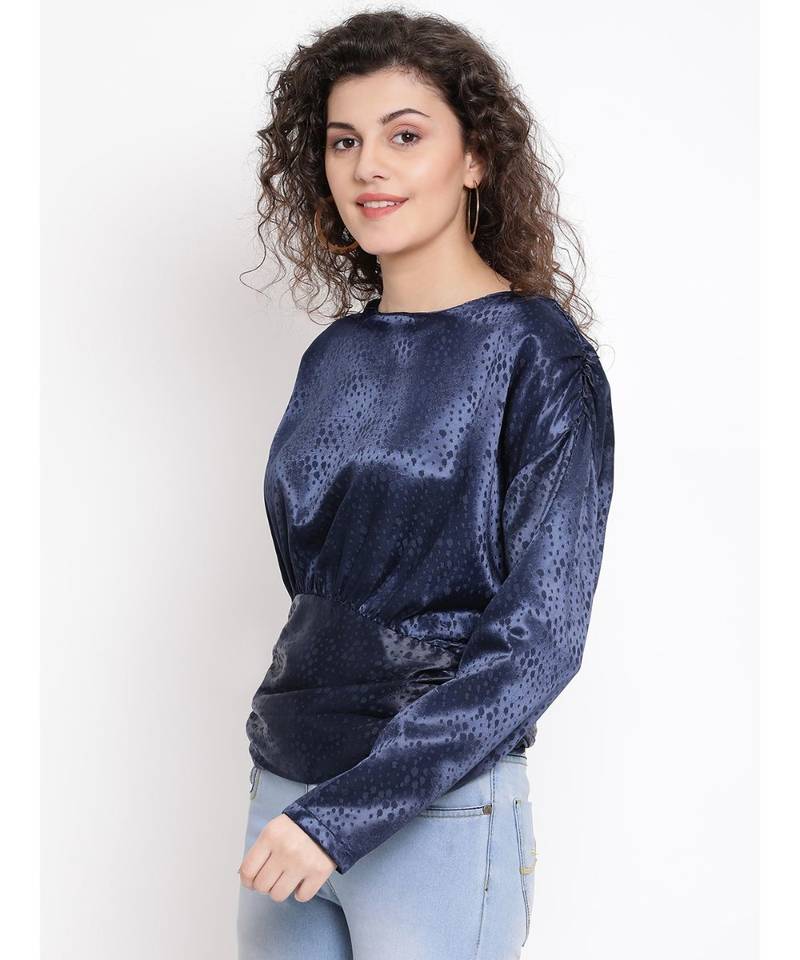 Navy Glasgow Shimmer Women Top