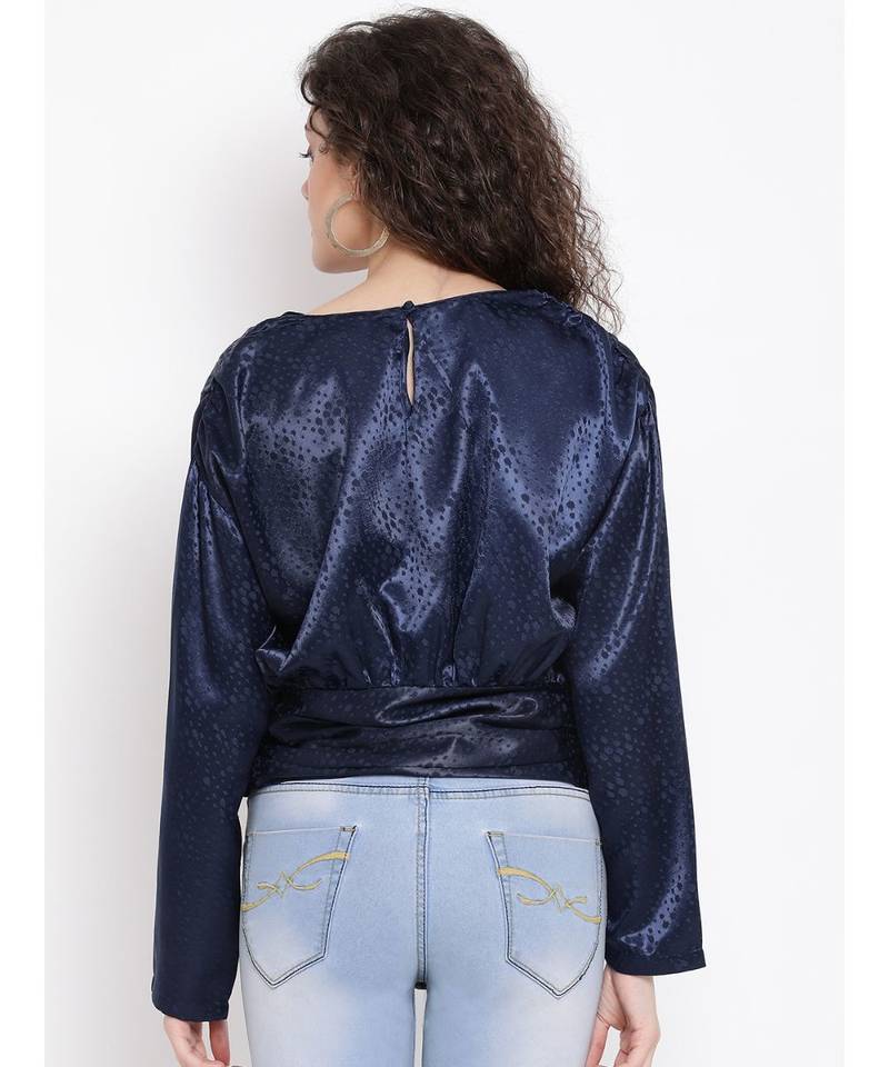 Navy Glasgow Shimmer Women Top