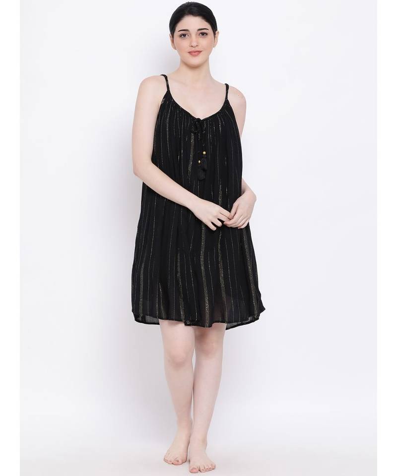 Courtney Vinaya Lurex Regular Nightwear Dress