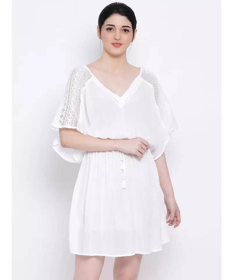 Brenda Pearl Crochet Stylized Nightwear Kaftan