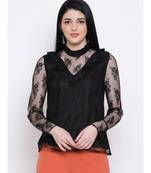 Black Class Frill Women Top