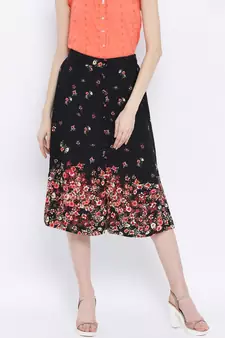 Flowery Decade Silvia Midi Women Skirt