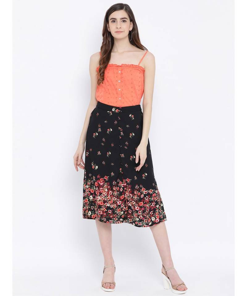 Flowery Decade Silvia Midi Women Skirt