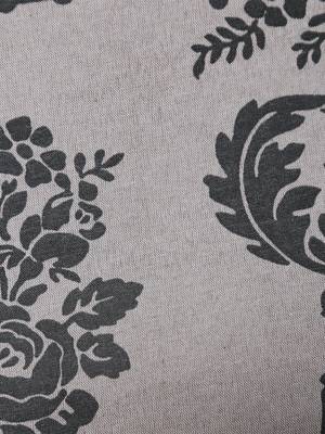 Cotton Blend 120 TC Floral Fitted Double Bed Sheet with 2 Pillow Covers  Beige Black 4
