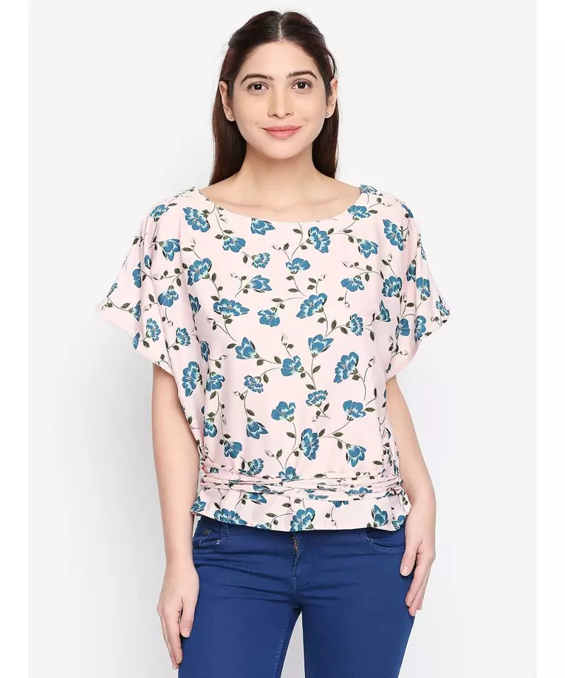 Floral Tie waist Top