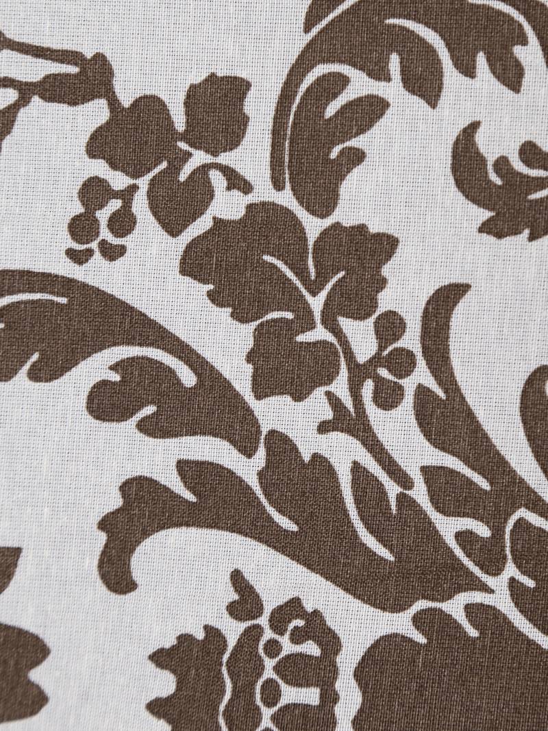 Cotton Blend 120 TC Floral Single Bed Sheet with 1 Pillow Cover  Brown Off White