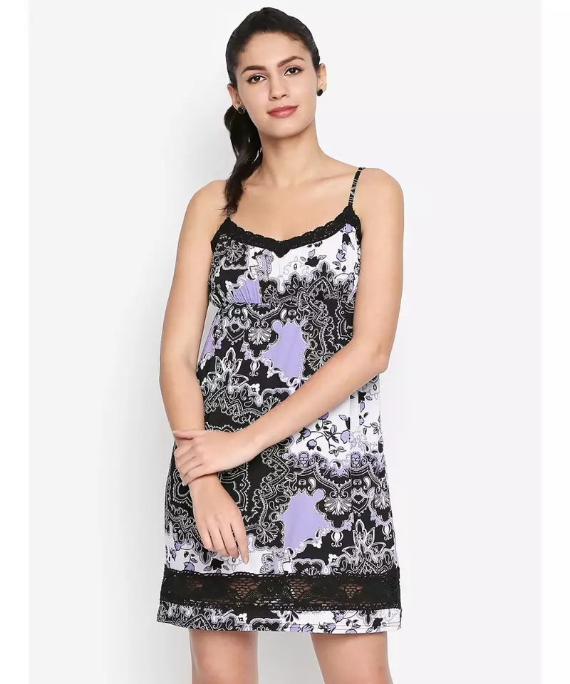 Scarf Print Lucy Glam Strap Dress