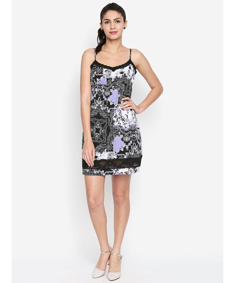 Scarf Print Lucy Glam Strap Dress