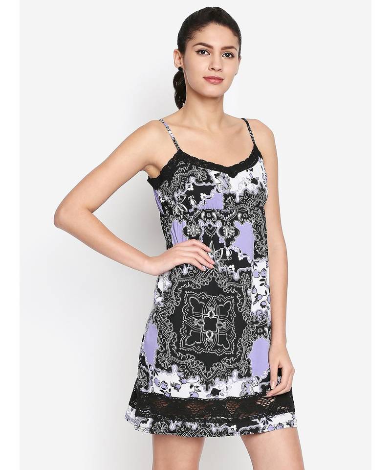 Scarf Print Lucy Glam Strap Dress