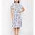 Flowery Tiffany Style Shirt Dress