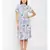 Flowery Tiffany Style Shirt Dress
